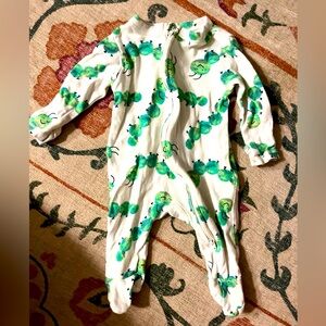 Old Navy footie pajamas with the little caterpillar